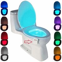 Toilettenlicht, LED-Nachtlicht für Toilette, Badezimmersensor, PIR-Detektor, 8 Farbwechselbeleuchtung (wird nur im Dunkeln aktiviert)..DEBUNS von DEBUNS