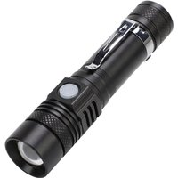 Tragbare LED-Taschenlampe mit USB-Aufladung, 3-Gang-Einstellung, Zoom, kleine Taschenlampe für Camping, DUBUNS von DEBUNS