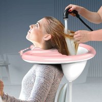 Tragbares Tablett – Waschbecken, Shampoo-Becken für Zuhause, Haarwaschbecken, aufblasbares Becken, Bettpfanne zum Waschen des Kopfes – Pink, von Tragbares Tablett – Waschbecken, Shampoo-Becken für Zuhause, Haarwaschbecken, aufblasbares Becken, Bettpfanne zum Waschen des Kopfes – Pink, von von DEBUNS