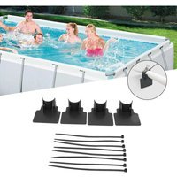 Verstellbar, robust, ABS, einfach zu installieren, schwarz, Pool-Schlauchhalter von DEBUNS von DEBUNS