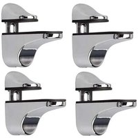 Verstellbare Glasregalhalterung, 4 Stück Glasregalhalterung, Wandmontierte Glasklemme, Glasregalstütze, Geeignet für Glasregale..DEBUNS Verstellbare Glasregalhalterung, 4 Stück Glasregalhalterung, Wandmontierte Glasklemme, Glasregalstütze, Geeignet für Glasregale..DEBUNS von DEBUNS