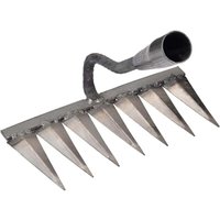 Vertikutierer aus Metall, Unkrautrechen, Hand-Unkrautrechen, Hohlhacke, komplett aus gehärtetem Stahl, tragbares Bodenwerkzeug aus Stahl zum Graben, Vertikutierer aus Metall, Unkrautrechen, Hand-Unkrautrechen, Hohlhacke, komplett aus gehärtetem Stahl, tragbares Bodenwerkzeug aus Stahl zum Graben, von DEBUNS