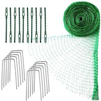 Vogelschutznetz, 4 x 10 m, grünes Gartenvogelnetz zum Schutz von Pflanzen, Obst, Blumen und Gemüse, 10 Erdspieße + 10 Bänder..DEBUNS Vogelschutznetz, 4 x 10 m, grünes Gartenvogelnetz zum Schutz von Pflanzen, Obst, Blumen und Gemüse, 10 Erdspieße + 10 Bänder..DEBUNS von DEBUNS