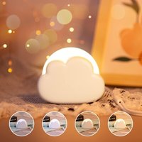 Wolken-Nachtlicht für Kinder, tragbares Baby-Nachtlicht, mit 4 Intensitäten und Silikonband, wiederaufladbares LED-Nachtlicht, Nachttischlampe fürs von DEBUNS