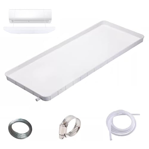 DECAKE 1-5P-Klimaanlage mit Abflussrohr, PP5-Material, nahtlos auslaufsicheres AC-Tablett mit verstärktem Gitterdesign, universell für Innen-/Außengeräte (3-5P, 500 cm Schlauch) von DECAKE
