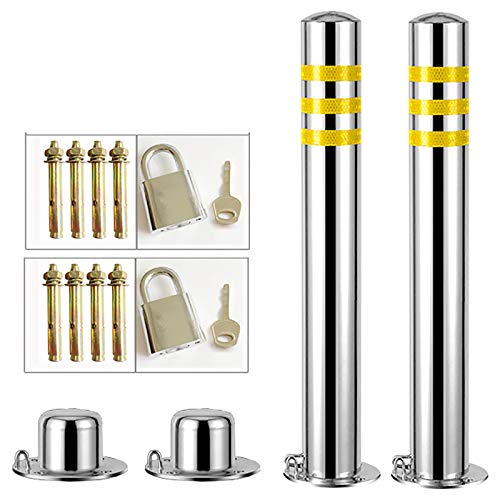 DECAKE 2er-Pack Sicherheitspfosten aus Edelstahl für Einfahrten – verhindert Rost, einfache Installation – Barriere, reflektierendes Band, Parkpfosten, Poller DECAKE 2er-Pack Sicherheitspfosten aus Edelstahl für Einfahrten – verhindert Rost, einfache Installation – Barriere, reflektierendes Band, Parkpfosten, Poller von DECAKE
