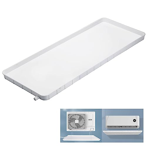 DECAKE Kondensatablaufwanne, Kunststoff-Tropfschale, Universal-Klimaanlage mit Schläuchen, Wassersammlung und -ableitung für Innen-/Außengeräte (Größe: 91,5 x 45 cm) von DECAKE