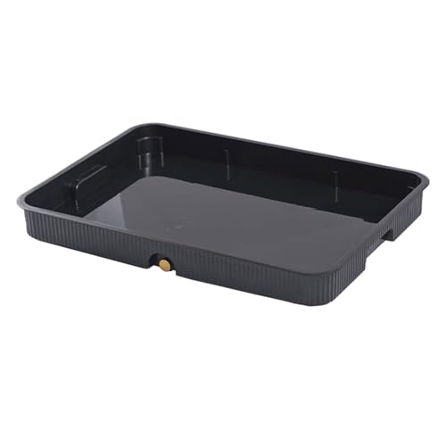 Kleine Wasserschale, kann in die Wanne eingebettet Werden, mit 27-Zoll-Schlauch, leicht zu tragen, ABS-Material, geeignet für Küche, Esstisch (schwarz, 36 x 25 x 5 cm) von DECAKE