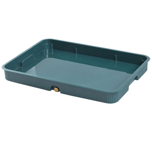Kleine Wasserschale, kann in die Wanne eingebettet Werden, mit 27-Zoll-Schlauch, leicht zu tragen, ABS-Material, geeignet für Küche, Esstisch (schwarz, 41 x 29 x 5 cm) von DECAKE