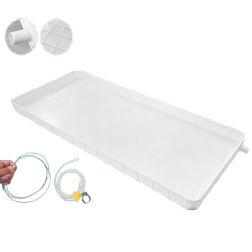 Universelle Klimaanlage mit Ablaufset, PP5-Kunststoff-HVAC-Tablett für 1–5P-AC-Einheiten, nahtloses, auslaufsicheres Design, Größen 31,49–36,41 Zoll (3–5P, 300 cm Schlauch) von DECAKE