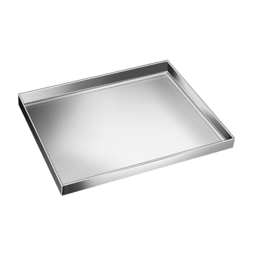 Wanne für den Kondensatablauf unter der Waschmaschine, 304 Edelstahl, 0,8 mm, rechteckige Auslaufschutzwanne, geeignete Blumentöpfe für Klimaanlagen (80 x 20 cm (32 x 8 Zoll)) von DECAKE