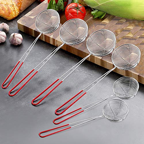 DECARETA 6 Stücke Küchensieb Fondue Edelstahl Fonduesieb Feinmaschig Abseihlöffel Fondue Zubehör Körbchen Gemüse Siedelöffel Schaumlöffel mit Langen Griffen für Garen von Pilzen Fleisch Fisch DECARETA 6 Stücke Küchensieb Fondue Edelstahl Fonduesieb Feinmaschig Abseihlöffel Fondue Zubehör Körbchen Gemüse Siedelöffel Schaumlöffel mit Langen Griffen für Garen von Pilzen Fleisch Fisch von DECARETA