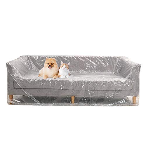 DECARETA Sofa Staubschutzhülle Plastik Sofahülle 2 * 3M Moving Möbelhülle Wasserdicht Möbelabdeckung Couchhülle Transparent Kunststoff Möbel Abdeckung für Sessel Couch Möbel Umzug Renovierung von DECARETA