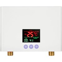 Decdeal - 3 kW Durchlauferhitzer, Mini-Durchlauferhitzer zur Wandmontage, elektrischer Durchlauferhitzer mit LED-Anzeige, 3-stufige von DECDEAL