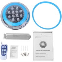 Decdeal 12LED 12W AC12V Schwimmbad Wandleuchte Fernbedienung IP68 Unterwasserlichter Dekoration von DECDEAL