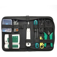 Decdeal - 14pcs tragbarer Ethernet-Netzwerk-Hardware-Beutel-Tool LAN-Kabel Crimper-Zierwerkzeuge Kit Reparatur von Dual-Use-Kabel Tester Reparatur von DECDEAL