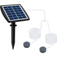 6V 2W Plug-in-Solar-Sauerstoffpumpe mit 8,2 Fuß langem Rohr 2 Luftblasensteine ​​Aquarium-Oxygenator Aquarium-Sauerstoffbelüfter Luftpumpe von DECDEAL