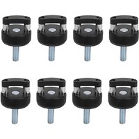 Decdeal 8pcs Hard Top Schnellentfernung Befestigungselement Daumenschraube Stahl Billet Aluminium M8 1.25 Gewinde integriert D Ring für Bronco 2DR von DECDEAL
