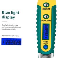 Decdeal Aneng Testing Pen AC/DC 12-250V LCD Digitale Anzeigespannungstester Elektrische Schraubendreher Multifunktionaler Detektor mit von DECDEAL