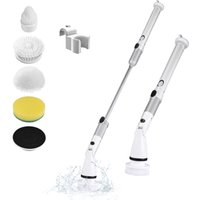 Decdeal Elektrischer Spin Scrubber, kabellose Handreinigungsbürste mit verstellbarem Verlängerungsgriff, 4 Köpfe, 4000-mAh-Akku für Küche, Decdeal Elektrischer Spin Scrubber, kabellose Handreinigungsbürste mit verstellbarem Verlängerungsgriff, 4 Köpfe, 4000-mAh-Akku für Küche, von DECDEAL