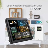 Decdeal FJ3566m Smart Weather Station mit Uhr Innen- und Außentemperatur und Feuchtigkeitsmessgerät Multifunktional großer Farbschirme 1 -Sensor von DECDEAL