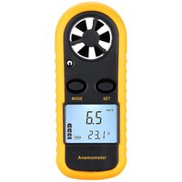 Decdeal - Mini lcd Digital Anemometer Windgeschwindigkeit Luftgeschwindigkeitstemperatur mit Hintergrundbeleuchtung von DECDEAL