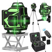 Decdeal - Multifunktionales 16-Linien-Laser-Nivelliergerät, horizontale vertikale Linien mit 3°-Selbstnivellierungsfunktion, mit 1,2 m Stativ von DECDEAL