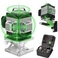 Decdeal - Multifunktionales Laser-Nivelliergerät mit 16 horizontalen und vertikalen Laserlinien, 3°-Selbstnivellierungssystem, Fernbedienung im von DECDEAL