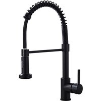 Warm- und Kaltwasserhahn für die Küche, drehbarer Mischwasser-Wasserhahn mit herausziehbarer Brause, Einhebelfeder mit hohem Lichtbogen Warm- und Kaltwasserhahn für die Küche, drehbarer Mischwasser-Wasserhahn mit herausziehbarer Brause, Einhebelfeder mit hohem Lichtbogen von DECDEAL