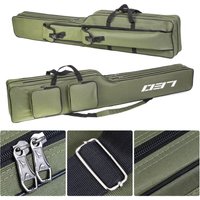 Decdeal Zwei Schicht 130 cm Fischereistange Rollenbeutel Stange Ausrüstung Tackle Tool Carry Case Carrier Travel Storage Organizer Abdeckung von DECDEAL