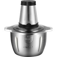 Elektrischer Fleischwolf, 2 l, Multifunktions-Küchenmaschine aus Edelstahl für Fleisch, Gemüse, Obst, Nüsse, Zerkleinerer mit 2 von DECDEAL