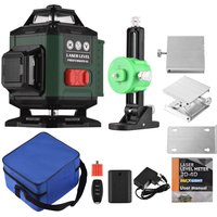Decdeal - Laser-Nivelliergerät,Multifunktionales 4360° 16 Linien,3° Selbstnivelliergerät,Grüner Strahl Vertikale Horizontale Linie,IP54 von DECDEAL