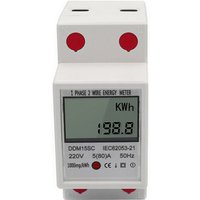 Lcd Digital Display Einphase-DIN-RAG-Energie-Energiemeter 5-80A 220V 50 Hz Elektronischer KWH-Stromverbrauch Monitor DDM15SC - Decdeal von DECDEAL