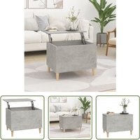 The Living Store Couchtisch Betongrau 60x44,5x45 cm Holzwerkstoff - Couchtisch - Wohnzimmerschreibtisch - Esszimmertisch - Beton Grau - Holzwerkstoff von DECDEAL
