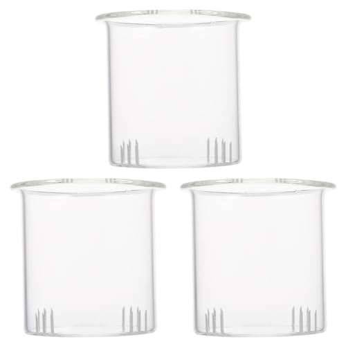 DECHOUS Satz von 3 Glas Teesieb für Stövchen - Losen Tee Infuser Tasse Ersatz Kit- Kaffeefilter Diffusor für Home Café Stövchen Zubehör von DECHOUS