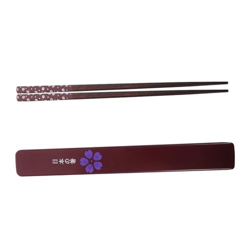 DECHOUS 1 Set Essstäbchen Im Chinesischen Stil Box Teller Set Camping Besteck Essstäbchen Für Training Sushi Besteck Essgeschirr Haushalts Essstäbchen Holz Essstäbchen von DECHOUS