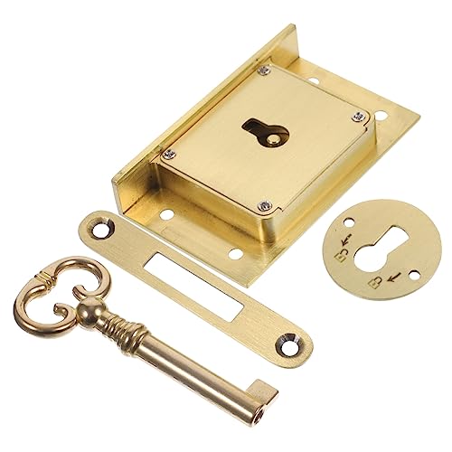 DECHOUS 1 Set Holzkastenschloss Dekoratives Schubladenschloss Türschloss Applikation Kommode Installationsbox Schrank Schubladenschlösser Antiker Europäischer Stil von DECHOUS