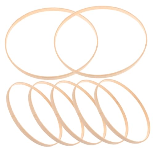 DECHOUS 10 Stück 12 Cm Bambus Holzringe Zum Basteln – Perfekt Für DIY Projekte - Blumenkränze - Und Wandbehang Für Hochzeiten Und Kreative Dekorationen von DECHOUS