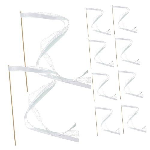 DECHOUS 10 Stücke Braut Dusche Konfetti Band Streamer Fee Zauberstäbe Hochzeit Party Dekorationen Hochzeit Senden Weg Ideen von DECHOUS