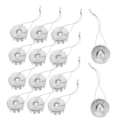 DECHOUS 100 Stück Weihnachtskugel-Kappenhülle weihnachtsbasteln Weihnachtsbaum Weihnachtskugelkappe weihnachtsdekoration Kleiderbügel für Weihnachtsschmuck Zierkappen Plastik Silver von DECHOUS