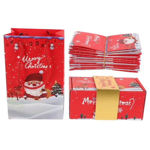 DECHOUS 10Er Schachtel Weihnachtsüberraschungs-Springbox Geschenkverpackung Geburtstagsgeschenk Geldgeschenkidee Weihnachtsboxen Spardosen für Bargeld weihnachtsgeschenkboxen Papier rot von DECHOUS