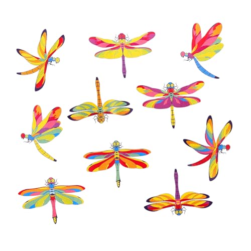 DECHOUS 10stücke Fensteraufkleber Mit Libellen-design Elektrostatistische Glasdekorationspatches Schutz Vor Vogel-kollisionen Für Glasfenster Und Türen Effektive Warnung Durch von DECHOUS