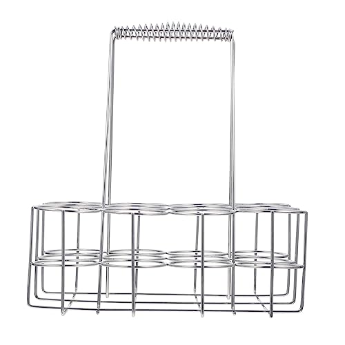 DECHOUS 1Stück Bierflaschen Halter Tragekorb Für Bierflaschen Stabiler Organizer Für Garten Und Bar Aus Silbernem Für Partys Und Veranstaltungen Bierregal Für Flaschen von DECHOUS
