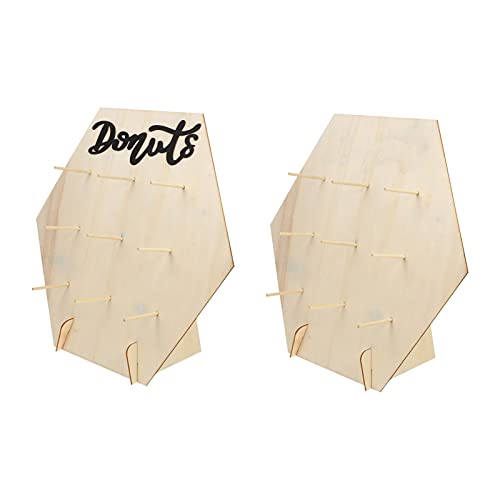 DECHOUS Donutständer Aus Holz 2 Sets Anzeigetafel Für Bäckerei Multifunktionaler Ständer Für Geschäft von DECHOUS