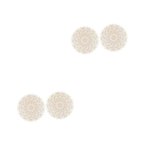 DECHOUS 2 Sätze Löwenzahn Tischset Vorratsregal Küche Küchenwage Place Mats Ladeplatten Runde Tischdecke Löwenzahnförmige Tischsets Tischset Mit Hohlem Design PVC Golden 2 Stück * 2 von DECHOUS