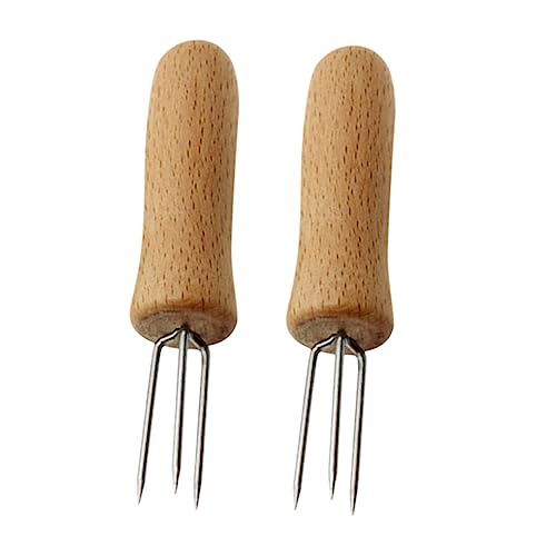 DECHOUS 2 Stück Bbq Gabeln mit Holzgriff Robuste Spieße für Obst Gemüse und Maiskolben für Grillpartys und Fingerfood Snacks DECHOUS 2 Stück Bbq Gabeln mit Holzgriff Robuste Spieße für Obst Gemüse und Maiskolben für Grillpartys und Fingerfood Snacks von DECHOUS