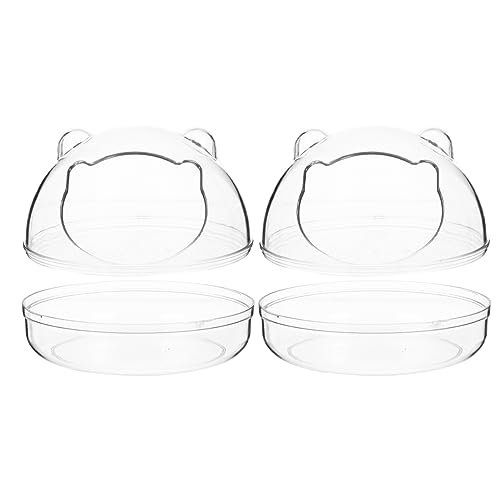DECHOUS 2 Stück Hamster Badezimmer Teiliges Transparentes Sandbad für Zwerghamster Praktische Badewanne für Kleine Haustiere Vielseitig Einsetzbar als Badewanne Futterbehälter oder DECHOUS 2 Stück Hamster Badezimmer Teiliges Transparentes Sandbad für Zwerghamster Praktische Badewanne für Kleine Haustiere Vielseitig Einsetzbar als Badewanne Futterbehälter oder von DECHOUS