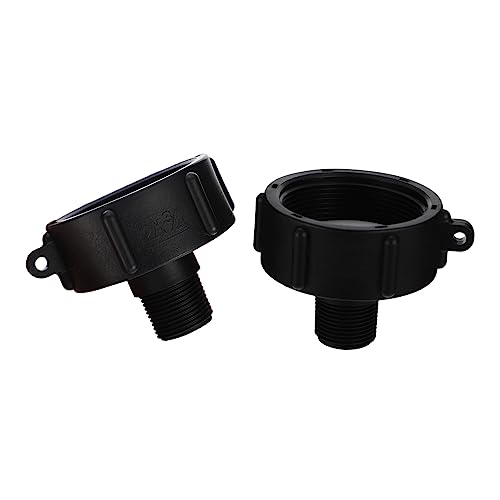 DECHOUS 2 Stück Teiliges Ibc Wassertank Adapter aus Robustem Abs Säure Alkalibeständig Feingewinde Kompatibel mit Groben Gartenschläuchen Leicht und Tragbar für Garten Werkstatt und von DECHOUS