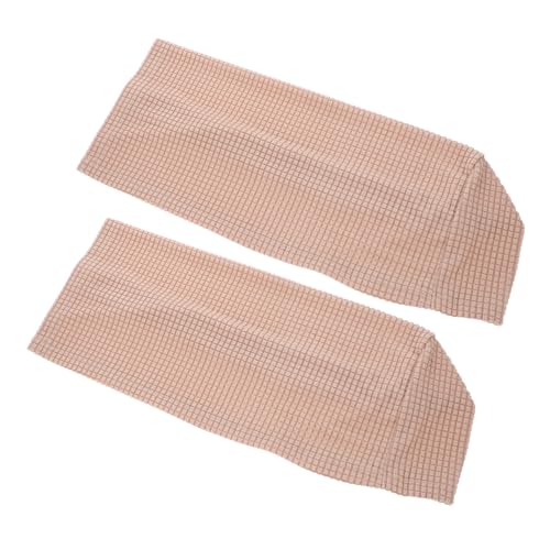 DECHOUS 2 Stücke Armlehnenabdeckung armlehnenpolster sitzschutz Armlehnenbezug stuhlhüssen Sesselschutz Schutzumschlag für Sofa-Armlehnen Armschutz für Möbel Armruhe Polyester Light Brown von DECHOUS