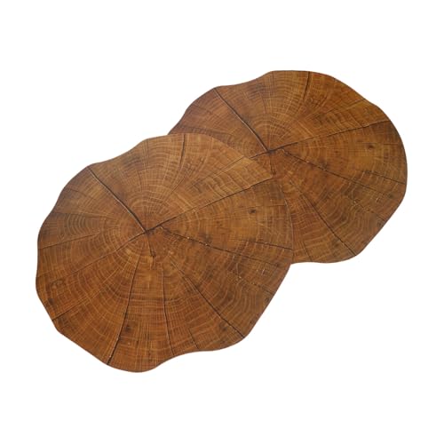 DECHOUS 2er Set Holz Wärme Tischsets Dekorative Esstisch Matten und Skid von DECHOUS